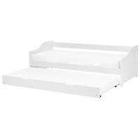 AUSZIEHBETT 90/200 cm Weiß Luneray - Weiß, Holz (90/200cm) - Beliani