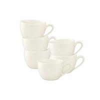 ESPRESSOTASSEN Savona Fine Diamond creme 110 ml 6er Set - Creme, Keramik (0.11L) - Seltmann Weiden