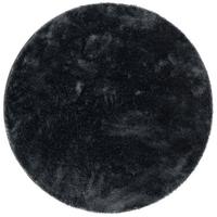 HOCHFLOR SHAGGY TEPPICH FEELING MIX RUND - Anthrazit, Textil (133/133cm) - Snapstyle