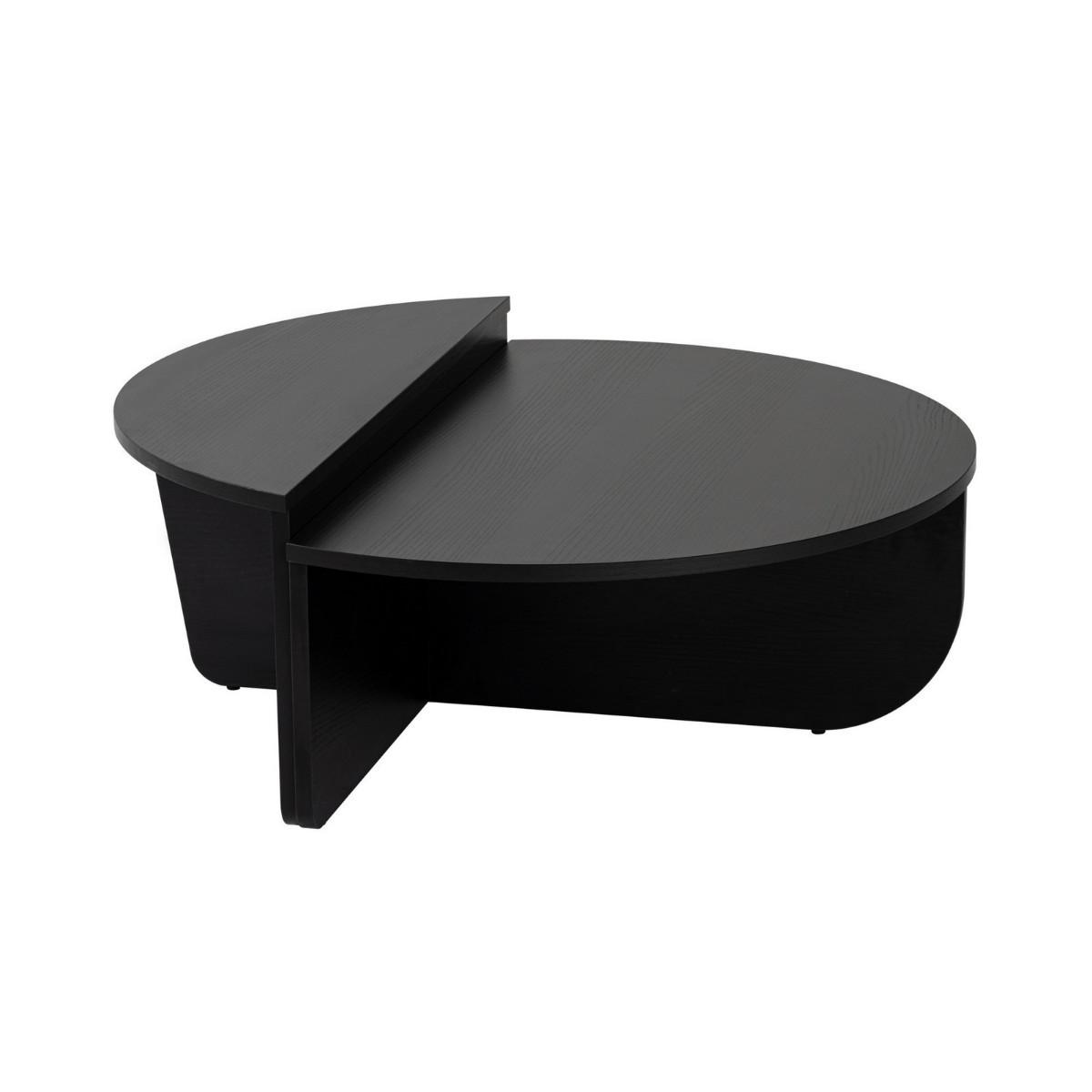 COUCHTISCH - 90 cm x 60 cm - Holz, Platte - Schwarz - ALOEVA - Schwarz, Holz (60/90/30cm) - Vente-Unique