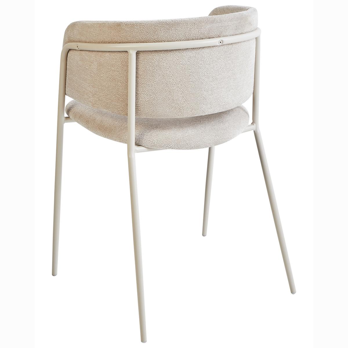 ESSZIMMERSTUHL 2er-Set Hellbeige Springer - Beige, Textil (53/75/51cm) - Beliani