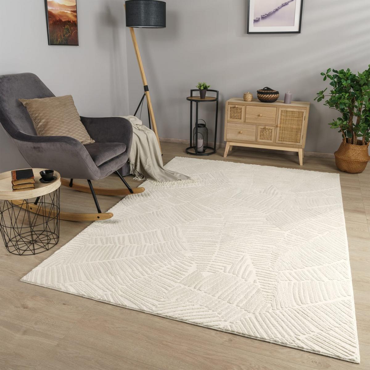 FLACHWEBETEPPICH Boho Creme 200 x 280 cm - Creme, Kunststoff (200/280cm) - TT Home