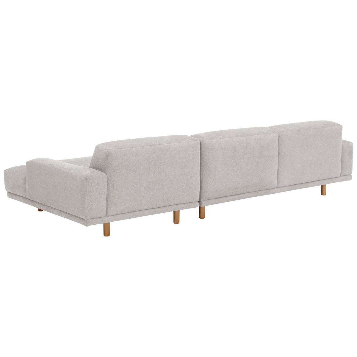 ECKSOFA mit Longchair rechts Kattryna Flachgewebe silber - Silberfarben, Kunststoff (133/283cm) - 58aufmkessel