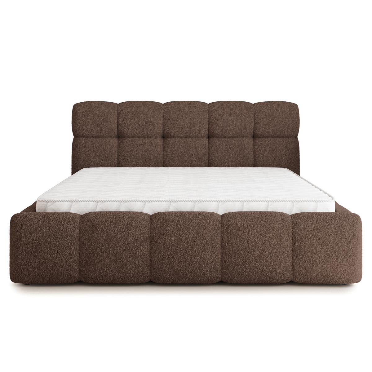 POLSTERBETT FARU Q 160x200 cm mit Bettkästen - Braun - Braun, Holz (160/200cm) - MASSENO