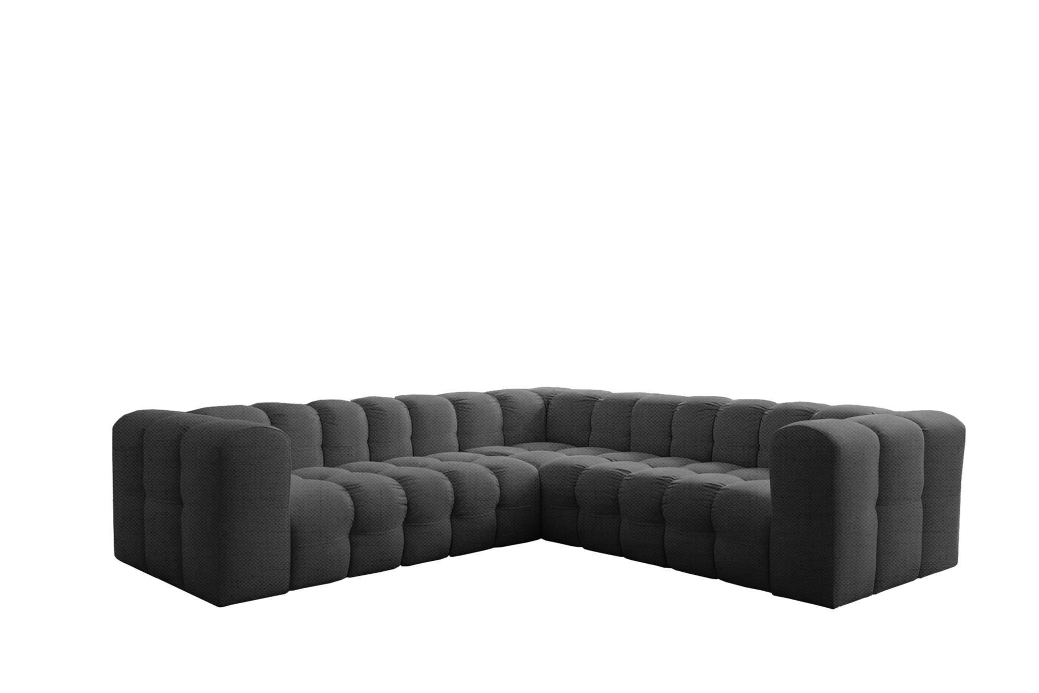 ECKSOFA Solvie Xs In Moly - Anthrazit, Holzwerkstoff/Textil (270/270cm) - Fun Möbel