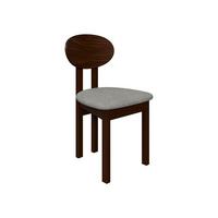 ESSZIMMERSTUHL Divo III - Nussbaumfarben/Hellgrau, Holz/Textil (47/85/48cm) - MIRJAN24