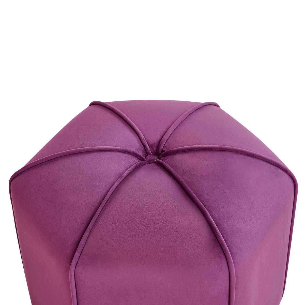 POUF Samtstoff Purpur Wishek - Lila, Textil (45/40/45cm) - Beliani