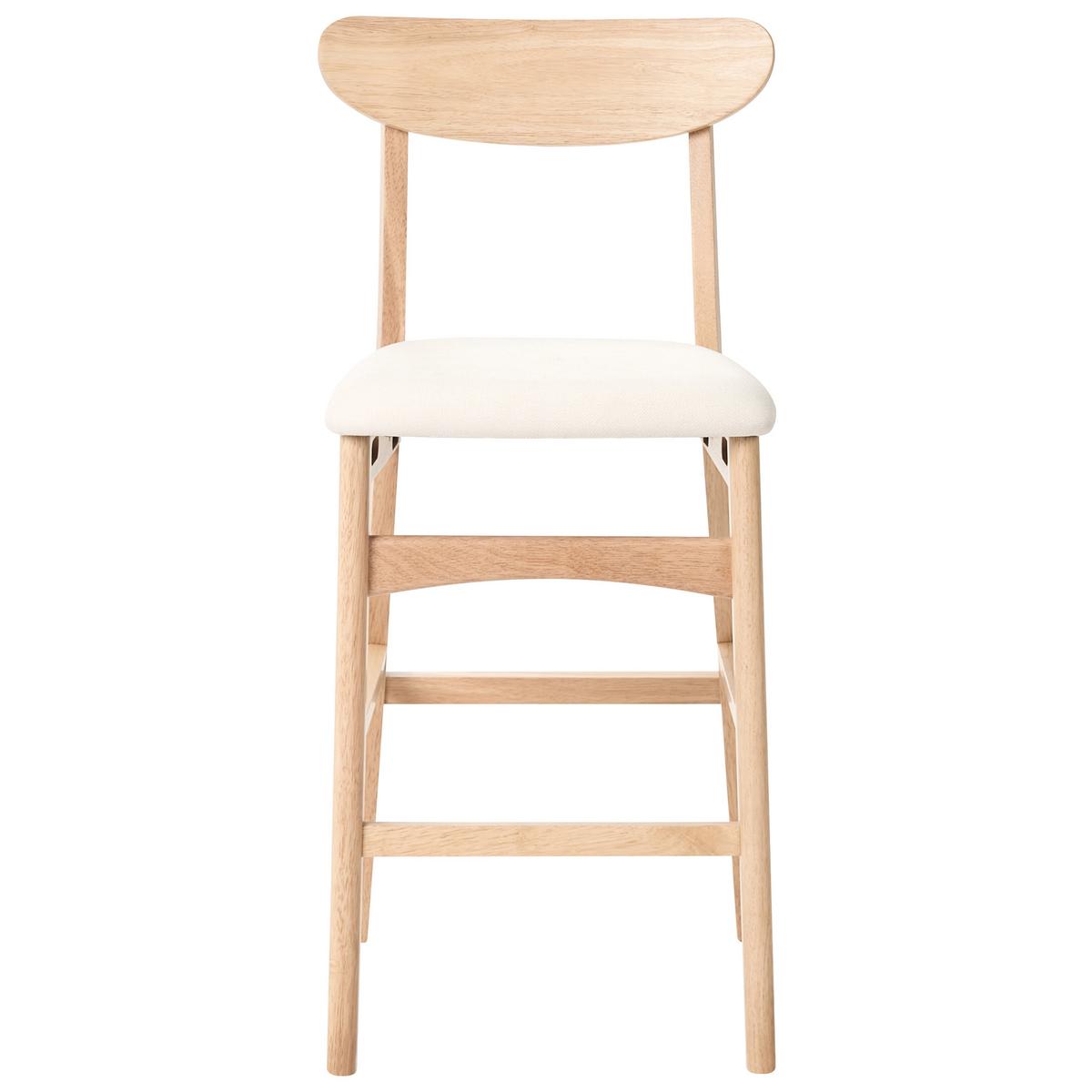 BARSTUHL 2er-Set Holz Hellbraun/Hellbeige Doyle - Beige, Holz (44/93/52cm) - Beliani