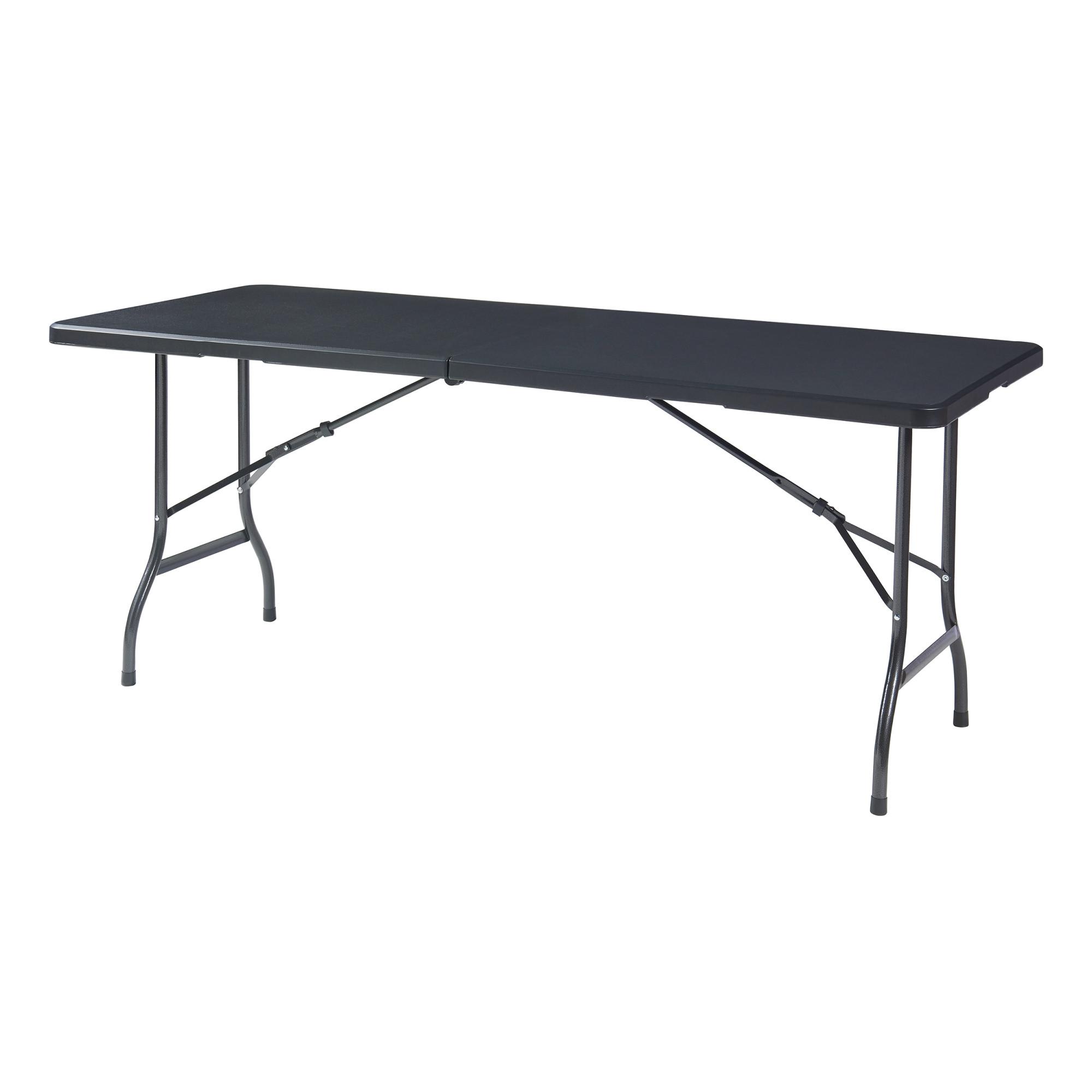 KLAPPTISCH Ljusnarsberg - Schwarz, Kunststoff/Metall (180/75/72cm) - [en.casa]