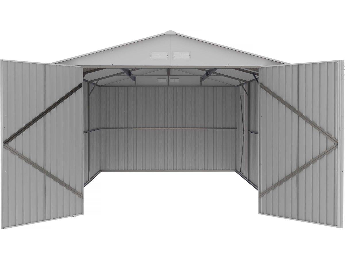 METALL-GARAGE PVC nevada - Hellgrau, Metall (310/235/570cm) - Habitat Garten
