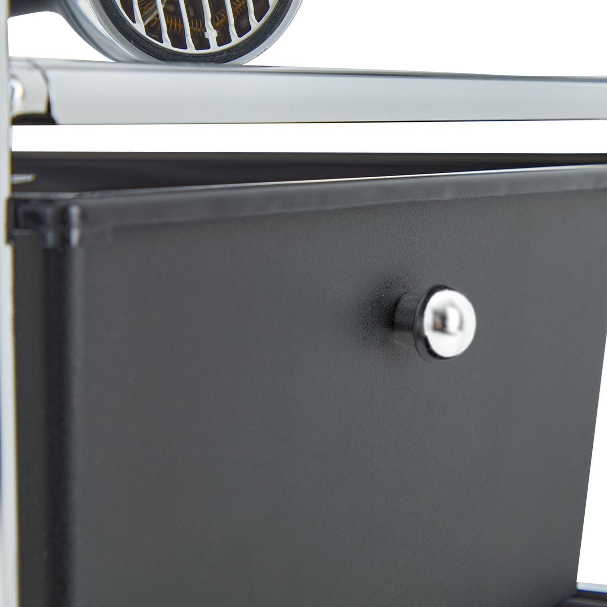 BADROLLWAGEN GINA schwarz - Schwarz, Kunststoff/Metall (33/92/40cm) - IDIMEX