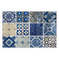 GLASPLATTE für Kamin 120x80 cm - Blau, Glas (120/80/0.4cm) - TULUP