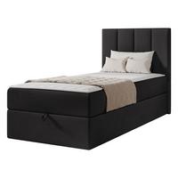 BOXBETT Rebos Single - H3 - Schwarz, Holz/Textil (100/200cm) - MIRJAN24