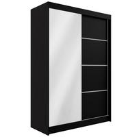 KLEIDERSCHRANK PAOKI - 120 cm - Schwarz - Schwarz, Holzwerkstoff (120/215/61cm) - ALTDECOR