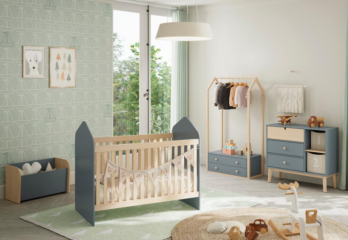 KOMMODE Estefania Grün 90/40/81 cm - Grün, Holz (40/81/90cm) - Calicosy