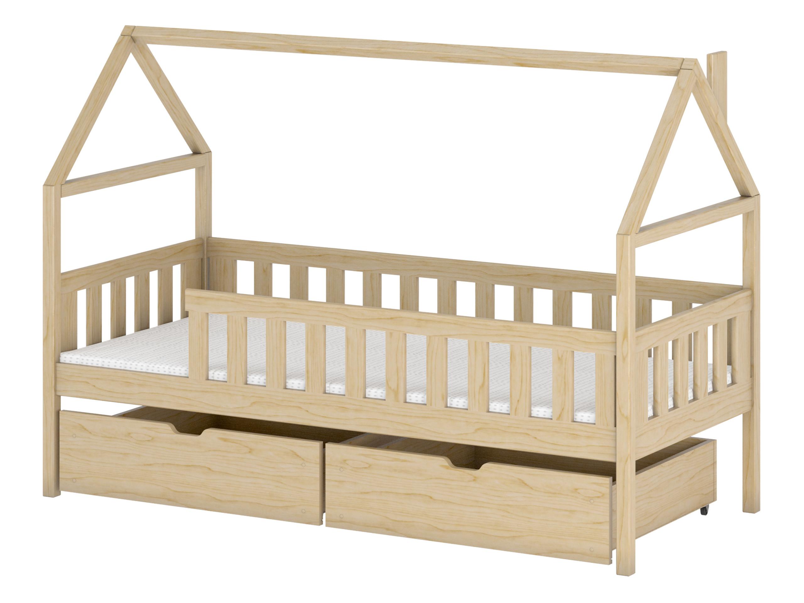 HAUSBETT Domi - Naturfarben, Holz (90/200cm) - MIRJAN24