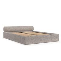 POLSTERBETT Solvo mit Stauraum 200/200 cm Beige im Neve Stoff - Sandfarben/Schwarz, Holz/Holzwerkstoff (200/200cm) - AltaBeds