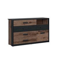 KOMMODE Romane Holz und Schwarz - Schwarz, Holzwerkstoff (150/90/41cm) - Petits-meubles