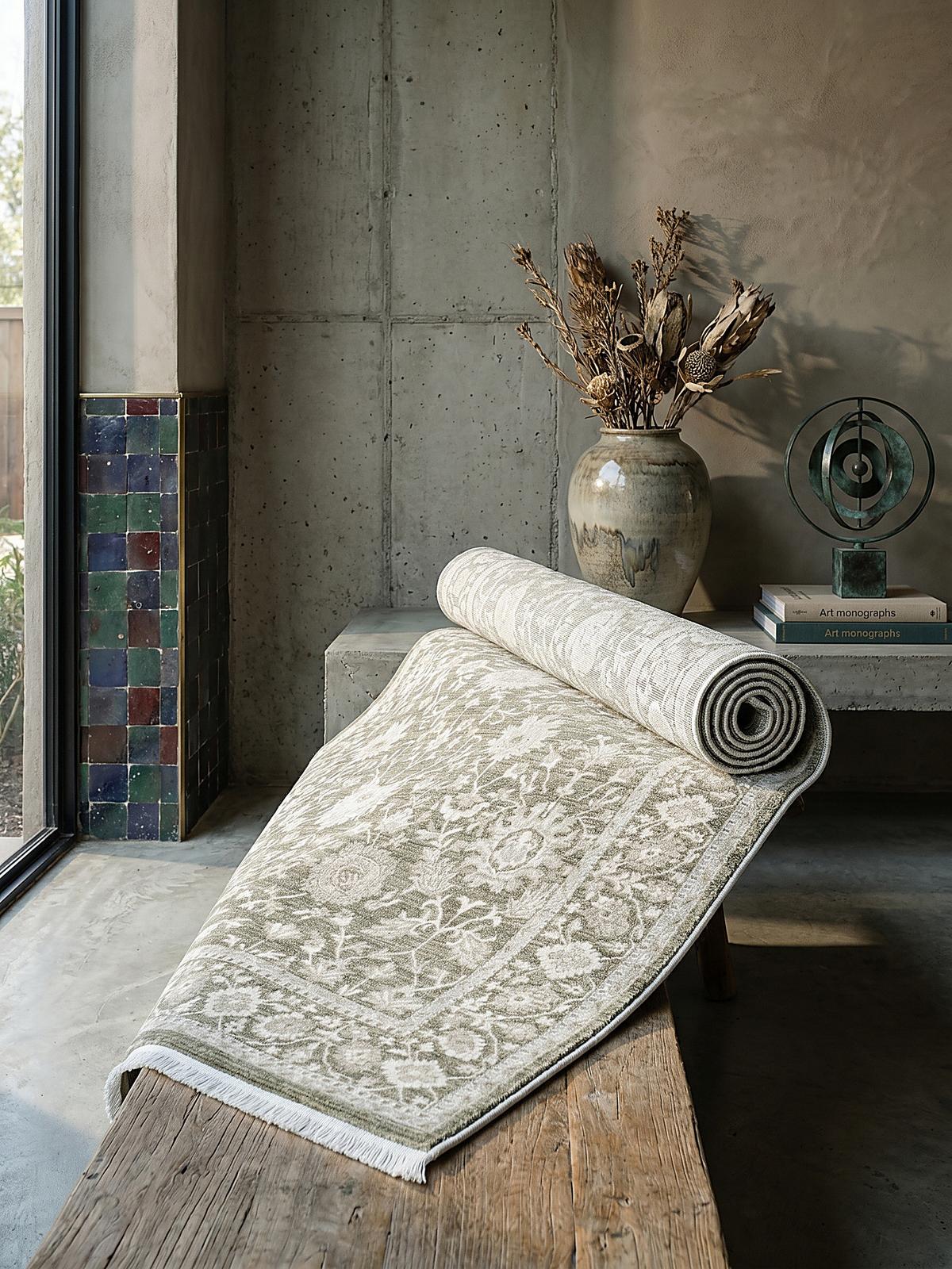 TEPPICHLÄUFER Orientalisch SCRIVIA Polypropylen Grün 80 x 300 cm - Grün, Textil (80/300cm) - KADIMA DESIGN