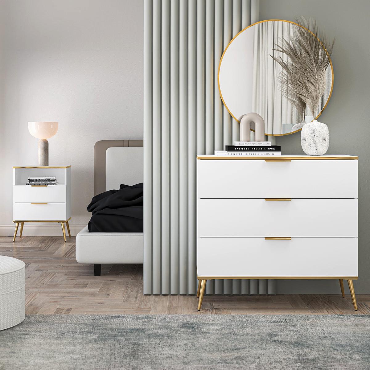 KOMMODE Zora Weiß - Weiß, Holzwerkstoff (92/88/40cm) - Petits-meubles