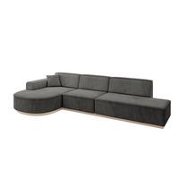 ECKSOFA Ottomane Links ARRIO-L2 - 328x171x83 cm Dunkelgrau - Dunkelgrau, Holzwerkstoff/Textil (328/171cm) - ALTDECOR
