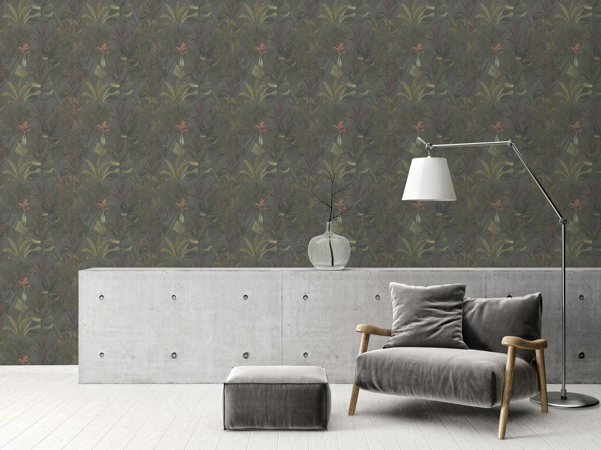 VLIESTAPETE Grün 53/1005 cm - Grau, Textil (53/1cm) - KUNSTLOFT