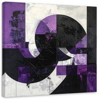 LEINWANDBILD 3D und geometrisch 60x60cm - Lila, Textil (60/60cm) - Feeby