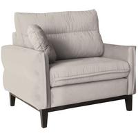 SESSEL Belweder, 94 cm, Beige, Velourstoff - Wengefarben/Beige, Holz/Textil (94/95/94cm) - Beautysofa