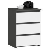 KOMMODE Graphit Grau, Weiß 57/40/35 - Weiß, Holzwerkstoff (40/57/35cm) - RAUMHIRSCH FURNITURE