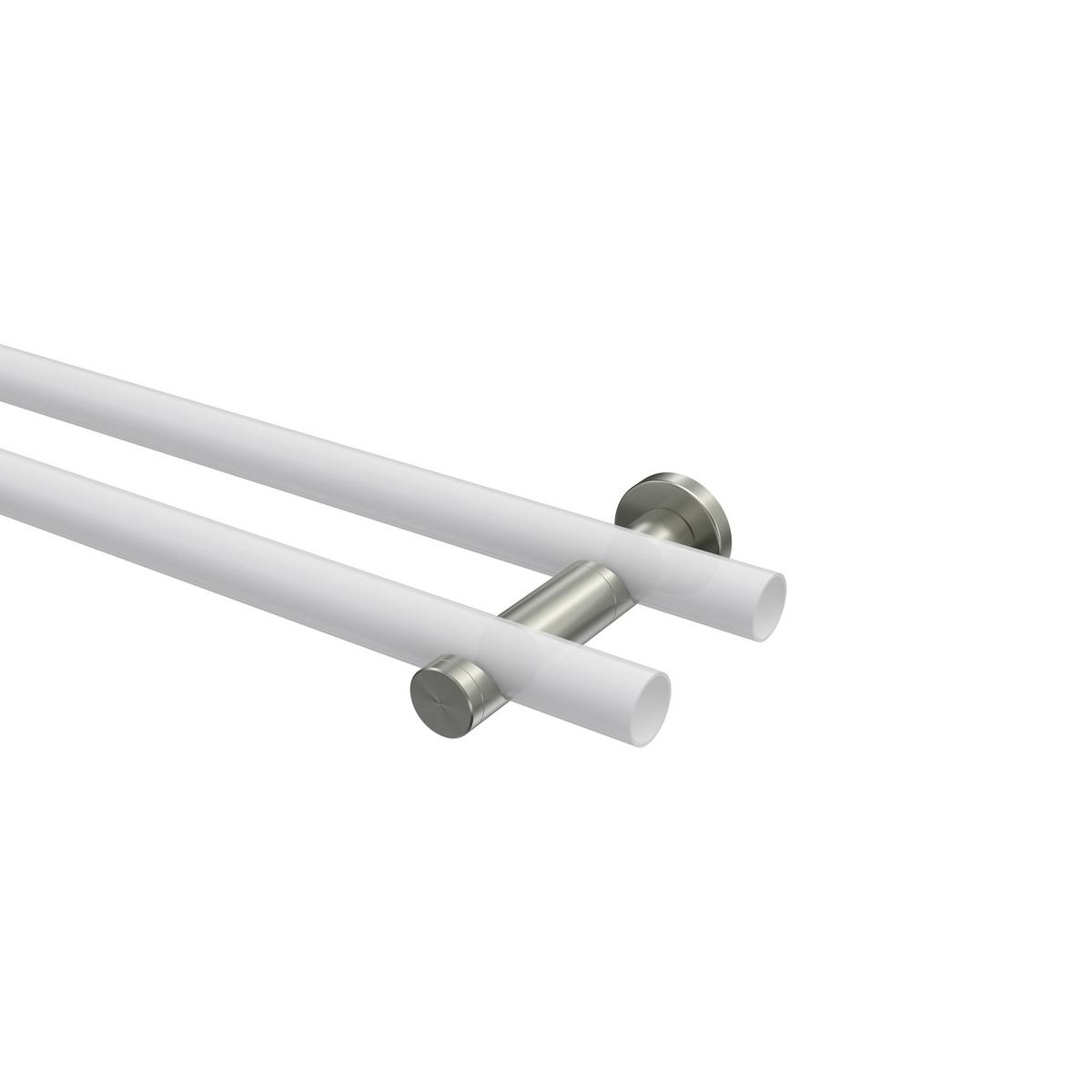 TRÄGER FÜR GARDINENSTANGEN 20 mm Ø, Perfecta 2-läufig, Edelstahl - Edelstahlfarben, Metall (11.7/3.8/3.8cm) - INTERDECO