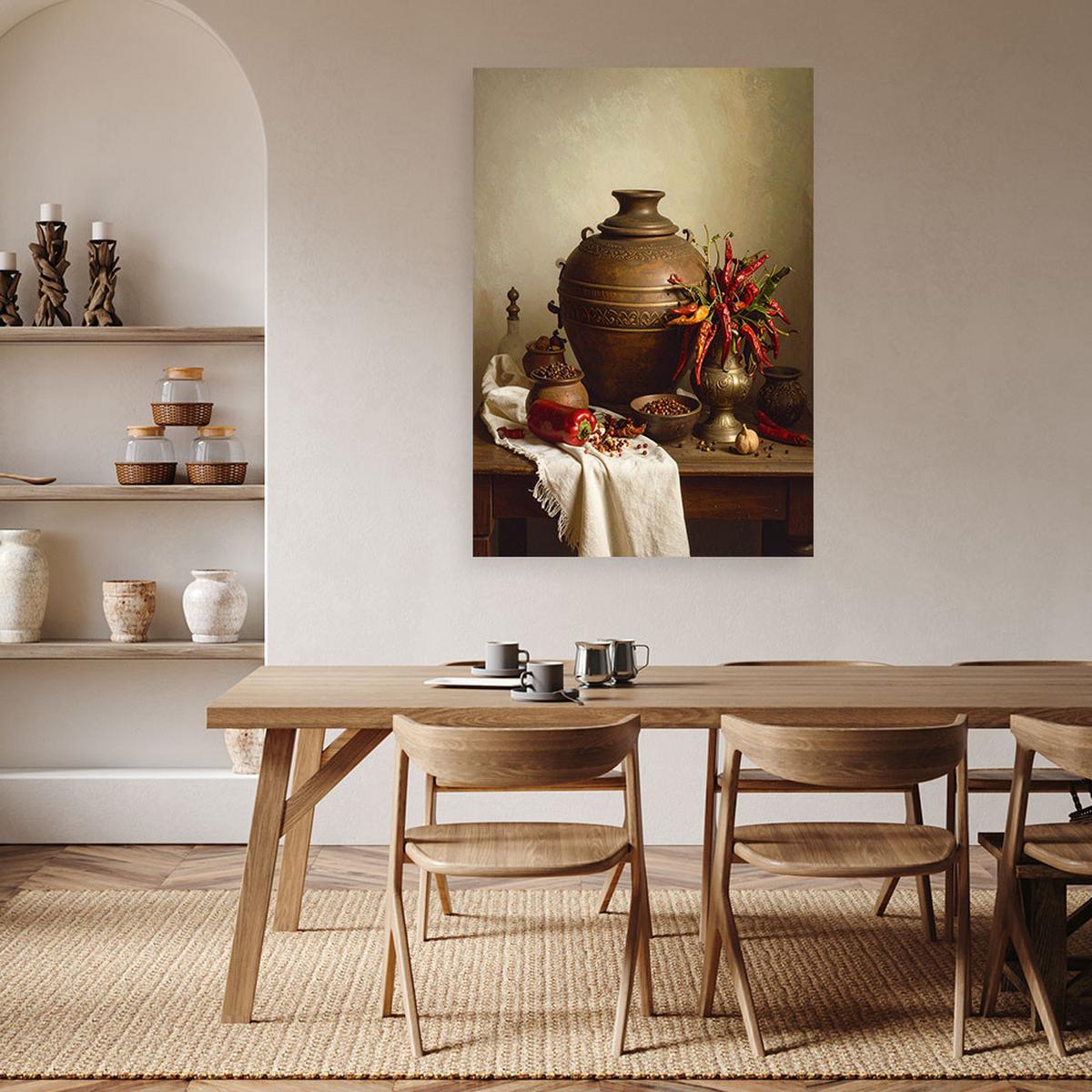 LEINWANDBILD Essen & Trinken 30x45cm - Braun, Textil (30/45cm) - Feeby