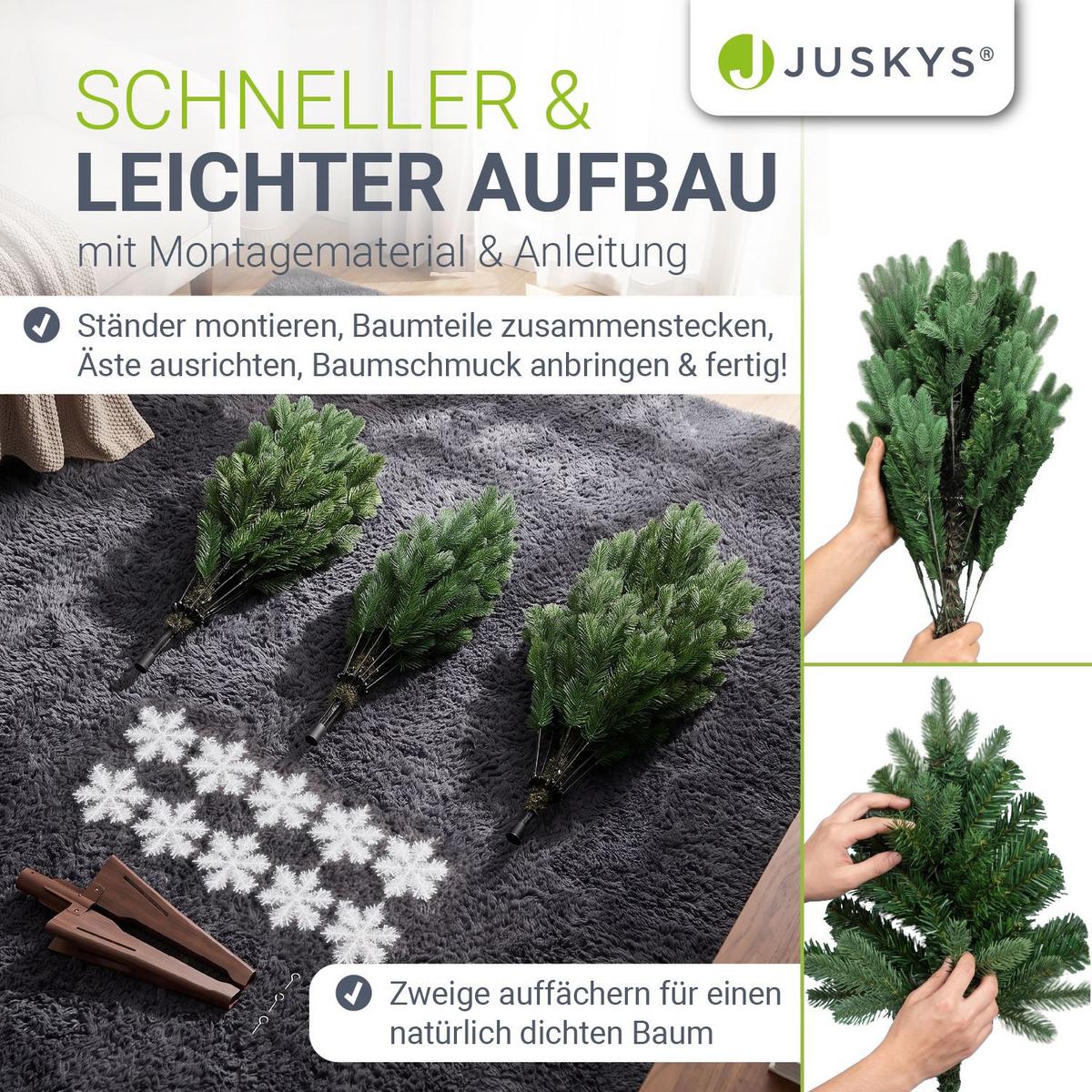 WEIHNACHTSBAUM Norvi grün 180cm - Grün, Kunststoff (180cm) - Juskys