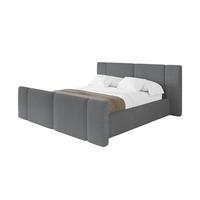 POLSTERBETT mit Bettkasten, Fußteil und Lattenrost, Bett mit Matratze H3/H4 - RIVO-Z 180x200 Dunkelgrau - Graphitfarben, Holzwerkstoff/Textil (180/200cm) - ALTDECOR