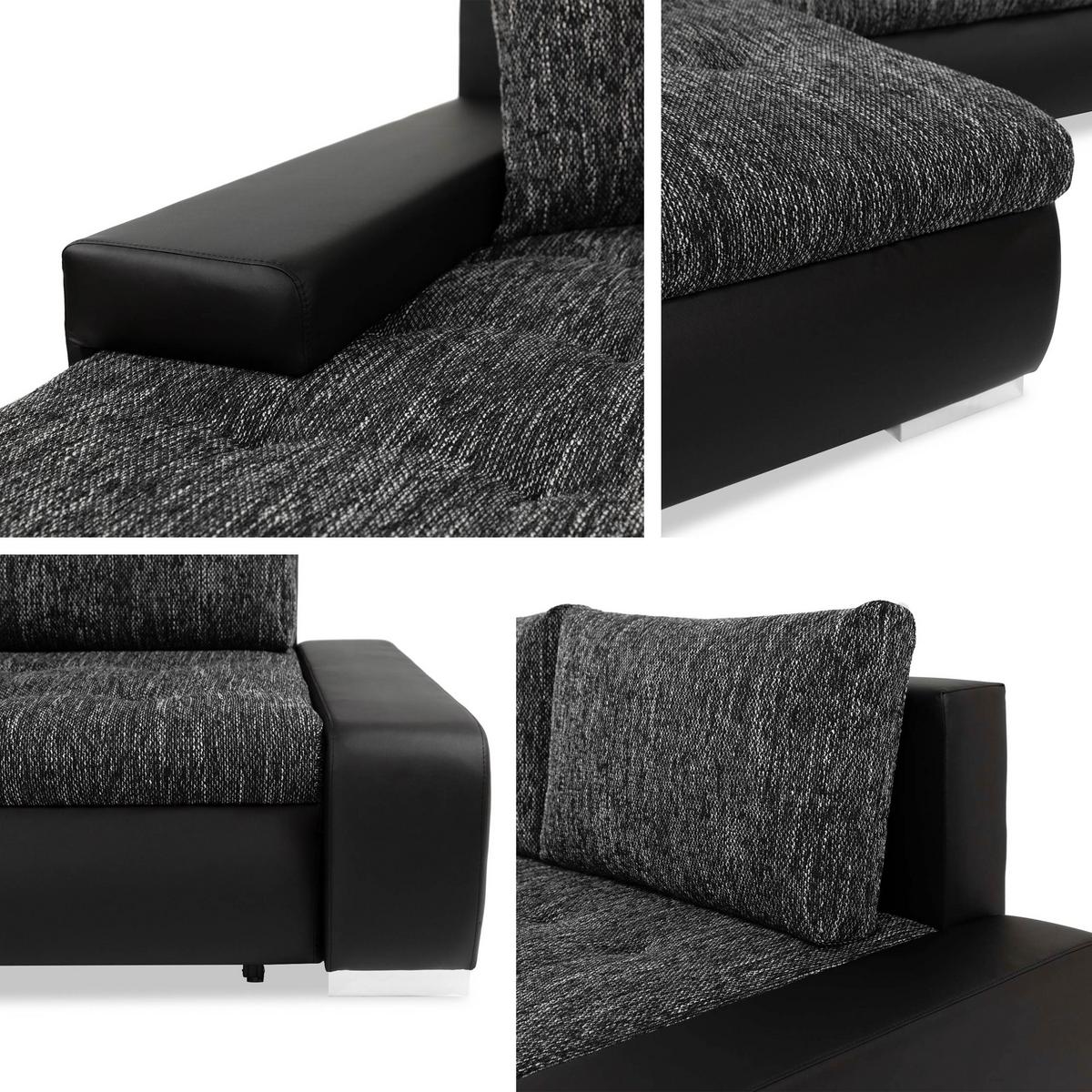 ECKSOFA Orkan Mini - Hellgrau, Holz/Textil (265/185cm) - MIRJAN24