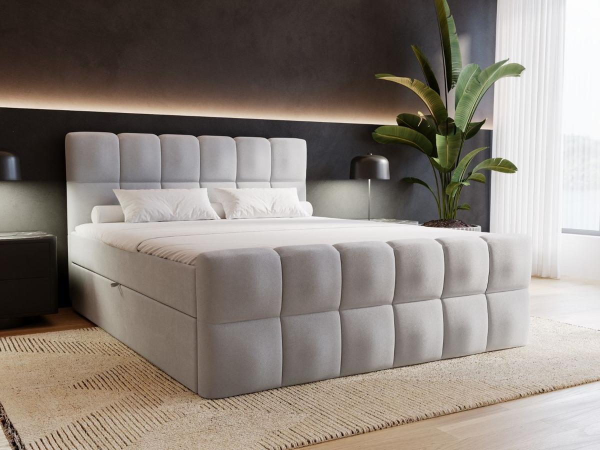 BOXBETT Alicante 160x200 Grau - Grau, Holz/Textil (160/200cm) - Graingold