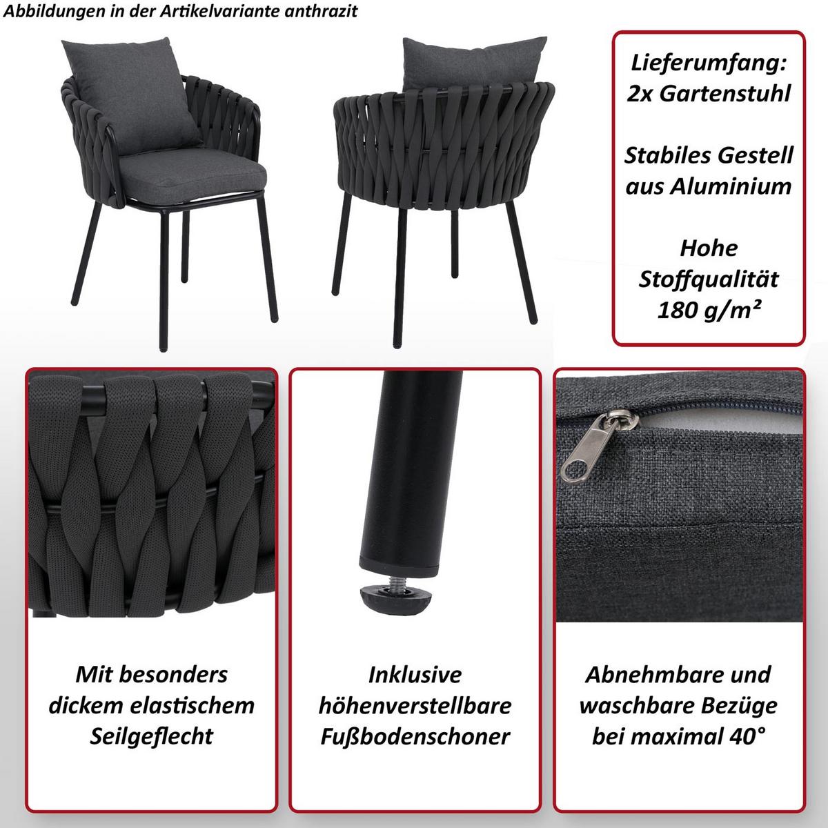 GARTENSTUHL Bordeaux - Bordeaux, Metall (56/71/57cm) - MCW
