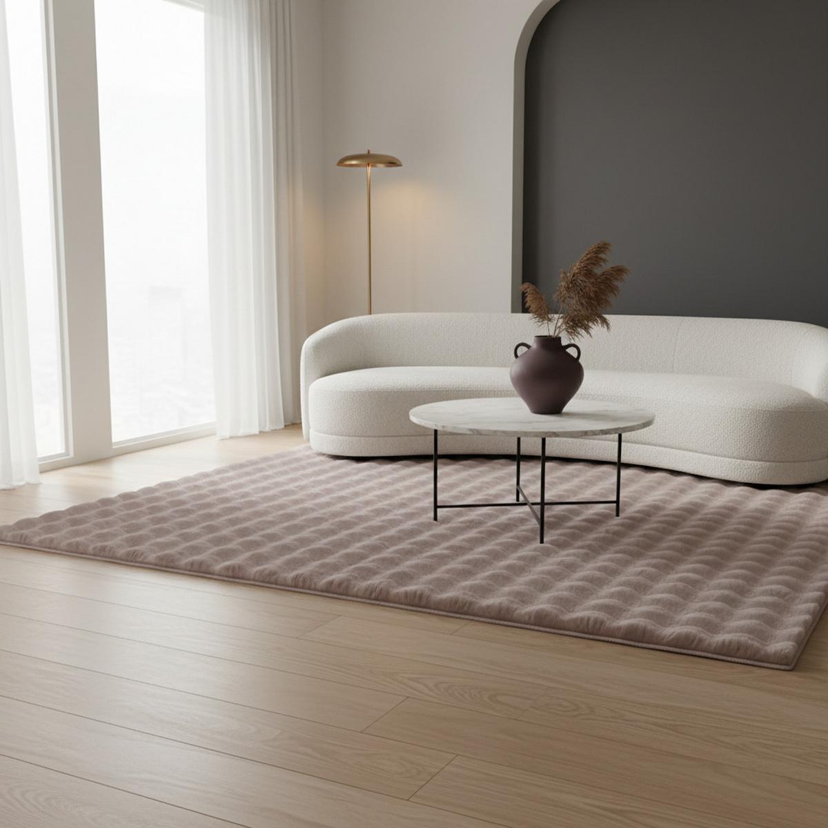 HOCHFLORTEPPICH Waschbar NAUDERS, einfarbig, Beige, 140 x 200 cm - Beige, Textil (200/140cm) - KADIMA DESIGN