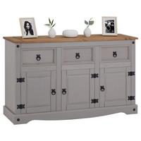 SIDEBOARD RAMON grau/natur - Naturfarben/Grau, Holz (125/76/40cm) - CARO-Möbel
