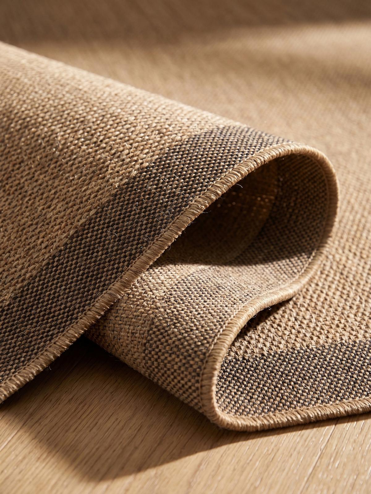 TEPPICH Outdoor ARLBERG in Beige, in Jute-Optik, aus Polypropylen, Ø 80 cm - Beige, Textil (80/80cm) - KADIMA DESIGN