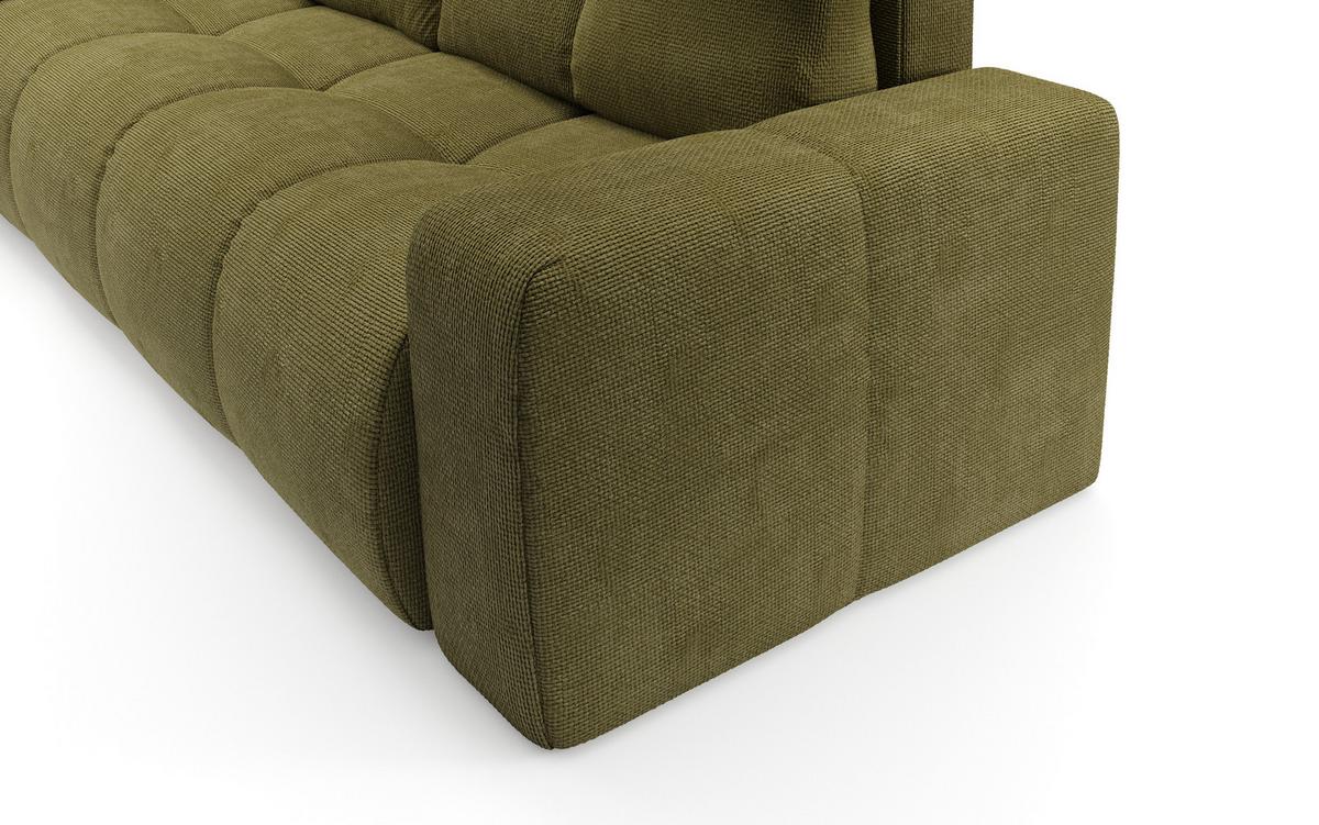 BETTSOFA DUCA Grün Jersey- Stoff mit Schlaffunktion - Grün, Holz (259/90/99cm) - MASSENO