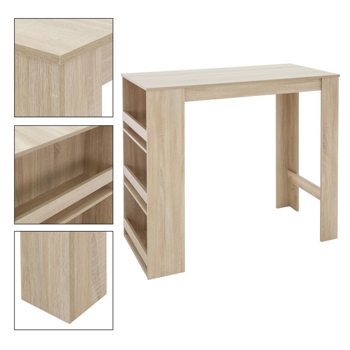 BARTISCH 117 x 106 x 57 cm Sonoma-Eiche - Braun, Holzwerkstoff (117/57/106cm) - ML-DESIGN
