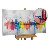 ÖLGEMÄLDE 120/60 cm - Grau, Holz/Textil (120/60cm) - KUNSTLOFT