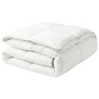 ZWEILAGIGE Bettdecke Entenfedern und Daunen 4-Jahreszeiten 150/200 cm Serrato - Weiß, Textil (155/220cm) - Beliani