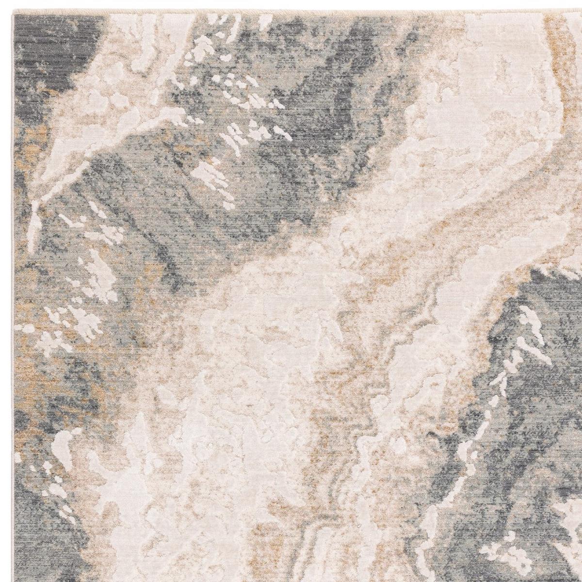 TEPPICH SIENA-Elsa, abstrakt, Grau-Beige, 200 x 300 cm - Grau, Textil (300/200cm) - KADIMA DESIGN