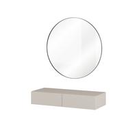 SCHMINKTICH JUKARIS 90/16/35 cm Hängender Kosmetiktisch mit Spiegel und Schubladen, Kaschmir - Kaschmir, Holzwerkstoff (90/16/35cm) - MASSENO