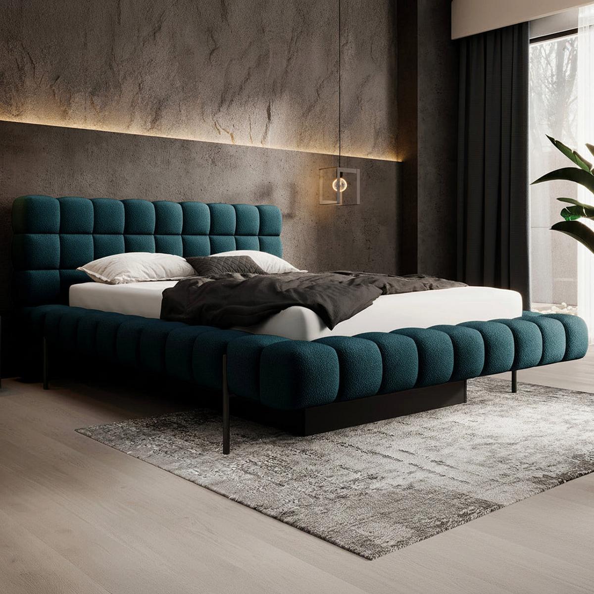 BOXBETT 180/200 Ezio Blau - Blau, Holz (180/200cm) - Petits-meubles
