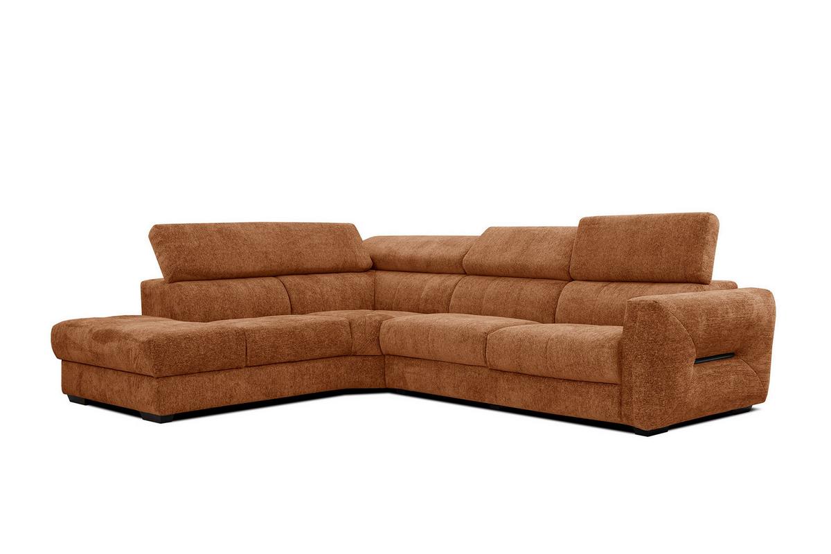 ECKSOFA CALVERA 5-Sitzer, dunkelorange - Dunkelorange, Holzwerkstoff/Textil (239/298cm) - Wozimo