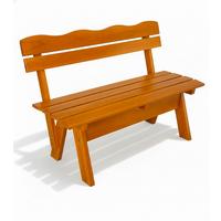 GARTENBANK Tromsö RD 120cm - Braun, Holz (42/60/120cm) - Beautissu 