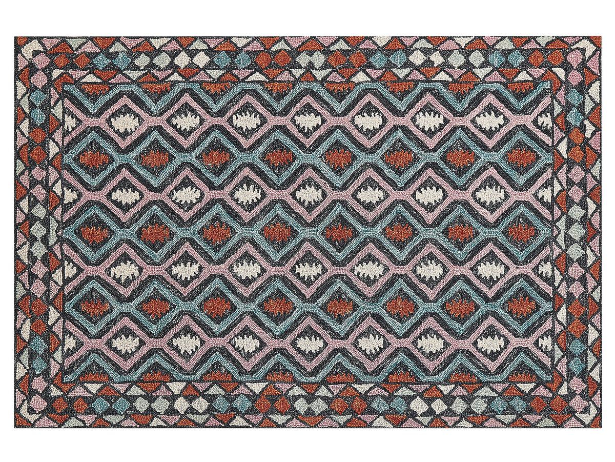 KURZFLOR-TEPPICH Haymana 200/140 cm - Multicolor, Textil (140/200cm) - Beliani