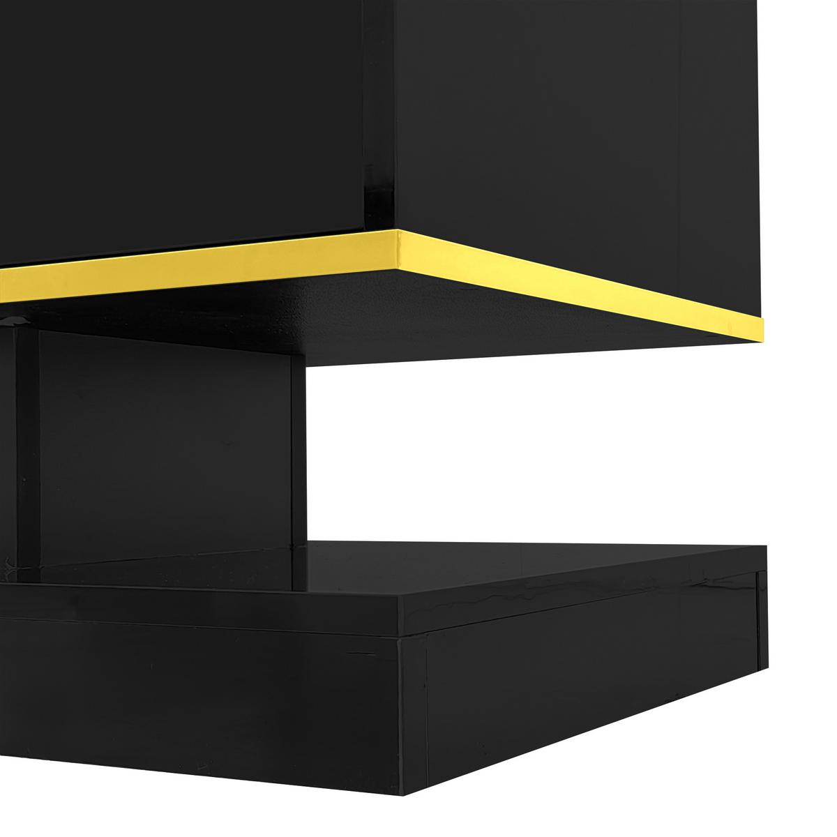 TV LOWBOARD Schwarz 180/38/45 cm - Schwarz, Holzwerkstoff (38/45/180cm) - Urban Meuble